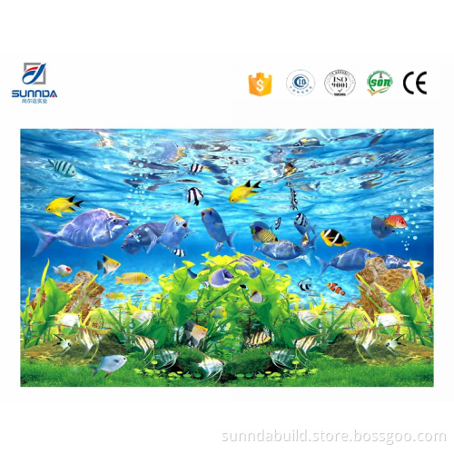 Sunnda sealife design bathroom 3d tiles,inkjet porcelain 3d tiles,bathroom 3d floor tiles